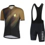Traje de Ciclismo para Hombre de Equipos Profesionales Maillot Ciclista Manga Corta con Shorts de Babero de Ciclismo, Camiseta