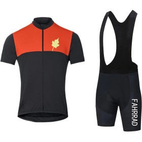 Traje de Ciclismo para Hombre de Equipos Profesionales Maillot Ciclista Manga Corta con Shorts de Babero de Ciclismo, Camiseta