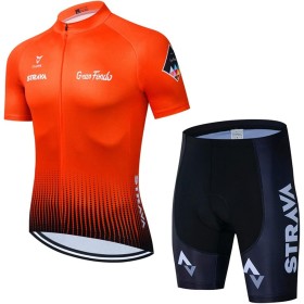 FFFF & OLFEH Traje de Ciclismo Hombre de Equipos Profesionales. Culotte y Maillot.con 3D Almohadilla De Gel Ropa Ciclismo para