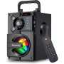 TOMPROAD Altavoz Bluetooth, portátil, caja Bluetooth con subwoofer, inalámbrico, sonido estéreo rico, altavoz para fiestas,