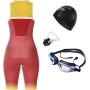 Traje de Ciclismo para Mujer Acolchado de una Pieza Trisuit Bike Top Corto Diseño Sublimado Babero Corto Triatlón de Equipo