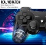 Diswoe Mando PS3, 2 Pack Mando Inalámbrico para PS3, Wireless Bluetooth Controlador con Doble Vibración, Gyro Axis, Mando