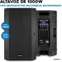 Vonyx VSA15BT Altavoz Activo portátil 1000w autoamplificados. Altavoz 15 Pulgadas Profesional con Bluetooth, Ecualizador,
