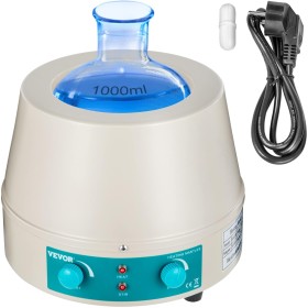 VEVOR Manto Calefactor, 1000ML Agitador Magnético, 350W Manta de Calentamiento de Agitación Profesional, Uso en los Campos de