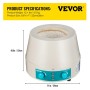 VEVOR Manto Calefactor, 1000ML Agitador Magnético, 350W Manta de Calentamiento de Agitación Profesional, Uso en los Campos de