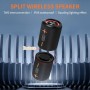 CYBORIS Altavoz Bluetooth portátil 2 en 1, resistente al agua, con sonido estéreo fuerte de 20 W, 24 horas de reproducción,