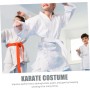 SHERCHPRY 1 Juego uniforme de kárate trajes capacitación real práctica combate negro karategui adulto judogi cinturón traje
