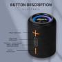 CYBORIS Altavoz Bluetooth portátil 2 en 1, resistente al agua, con sonido estéreo fuerte de 20 W, 24 horas de reproducción,