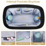 WACCET Bolsa de Playa Grande Mujer, Bolso de Playa Impermeable con Cremallera Bolso Playa Grande XXL Familiar 50L Plegable y