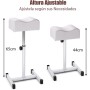 COSTWAY Reposapiés para Pedicura y Manicura, Soporte de Pie con Altura Ajustable, Equipamiento Profesional para Uñas con