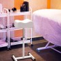 COSTWAY Reposapiés para Pedicura y Manicura, Soporte de Pie con Altura Ajustable, Equipamiento Profesional para Uñas con