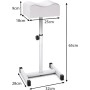COSTWAY Reposapiés para Pedicura y Manicura, Soporte de Pie con Altura Ajustable, Equipamiento Profesional para Uñas con