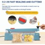 Hanchen Selladora Térmica con Cortador 200mm Sellador de Bolsas de Plástico Profesional 310W para Bolsas de Papel de Aluminio