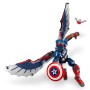 LEGO Marvel Figura para Construir: Nuevo Capitán América de Acción, Juguete de Superhéroes, Regalo de Vengadores para Niños y