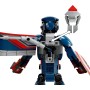 LEGO Marvel Figura para Construir: Nuevo Capitán América de Acción, Juguete de Superhéroes, Regalo de Vengadores para Niños y