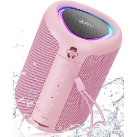 AY Altavoz Bluetooth Portátil con Luces, Impermeable IPX5, Parlante Estéreo, Entrada AUX&TF-Card, Autonomía de 24H, Altavoz