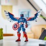 LEGO Marvel Figura para Construir: Nuevo Capitán América de Acción, Juguete de Superhéroes, Regalo de Vengadores para Niños y