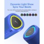 AY Altavoz Bluetooth Portátil con Luces, Impermeable IPX5, Parlante Estéreo, Entrada AUX&TF-Card, Autonomía de 24H, Altavoz