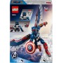 LEGO Marvel Figura para Construir: Nuevo Capitán América de Acción, Juguete de Superhéroes, Regalo de Vengadores para Niños y