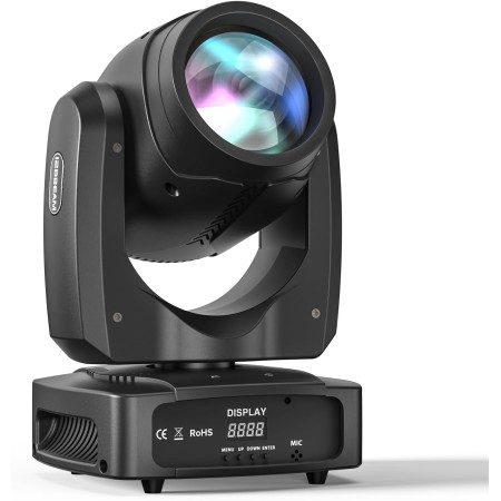 Mini 60W Beam Cabeza Móvil Luces de Escenario, RGBW LED Luces de Fiesta dmx512 Control de Sonido Equipo de Iluminación