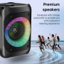 Ankuka Karaoke 2 Microfonos Karaoke Profesional Altavoz Bluetooth Portátil con 1 Micrófono Inalambrico & 1 Micrófono con Cable