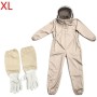 Bozaap Traje de abeja con guantes, trajes protectores de apicultura, traje profesional de apicultura para hombres y mujeres,