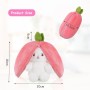 OSDUE Conejito de Peluche, Juguete de Peluche de Conejito Reversible, Conejito de Fresa de Zanahoria, Almohada de Fresa de