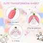OSDUE Conejito de Peluche, Juguete de Peluche de Conejito Reversible, Conejito de Fresa de Zanahoria, Almohada de Fresa de
