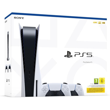 Playstation 5 Standard Consola + 2 Mandos Inalámbrico Dualsense blanco
