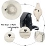lifwimner Plegable Sombrero de Pescador Mujer Hombre Impermeable Sombrero de Sol Verano Playa Gorra Unisex con