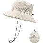 lifwimner Plegable Sombrero de Pescador Mujer Hombre Impermeable Sombrero de Sol Verano Playa Gorra Unisex con