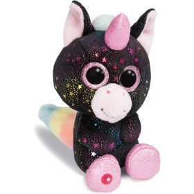 NICI Peluche GLUBSCHIS Unicornio Vita-Mi, con Ojos Grandes y Brillantes, 15 cm, Color: Negro/Rosa/Multicolor, 46316