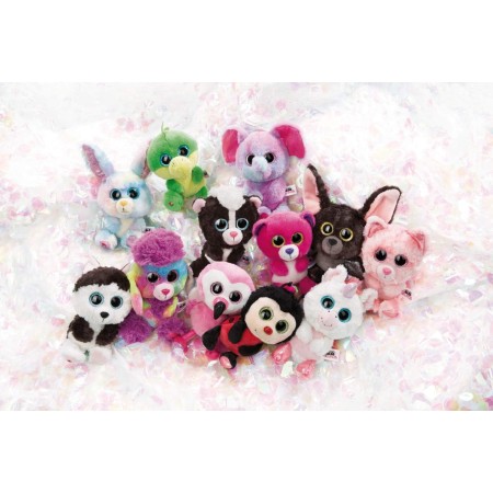 NICI Peluche GLUBSCHIS Unicornio Vita-Mi, con Ojos Grandes y Brillantes, 15 cm, Color: Negro/Rosa/Multicolor, 46316