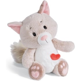 NICI Love Gato Esponjoso 25cm Gris sostenible Hecho de Suave Peluche, para Jugar y abrazar, para niños y Adultos, una Gran Idea
