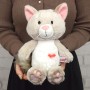 NICI Love Gato Esponjoso 25cm Gris sostenible Hecho de Suave Peluche, para Jugar y abrazar, para niños y Adultos, una Gran Idea