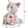 NICI Love Gato Esponjoso 25cm Gris sostenible Hecho de Suave Peluche, para Jugar y abrazar, para niños y Adultos, una Gran Idea