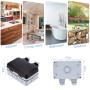 Frasheng Enchufe de Pared Impermeable IP66, de ABS, Toma de Corriente para Exteriores, con Conector de Cable y Tapa Abatible,