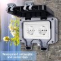Frasheng Enchufe de Pared Impermeable IP66, de ABS, Toma de Corriente para Exteriores, con Conector de Cable y Tapa Abatible,