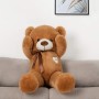 YunNasi Oso Peluche Gigante Osito de Peluche Grande Teddy Bear de Felpa con Corazón e Cinta 80cm/31.5 Inches Marrón