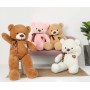 YunNasi Oso Peluche Gigante Osito de Peluche Grande Teddy Bear de Felpa con Corazón e Cinta 80cm/31.5 Inches Marrón