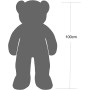 YunNasi Oso Peluche Gigante Osito de Peluche Grande Teddy Bear de Felpa con Corazón e Cinta 80cm/31.5 Inches Marrón