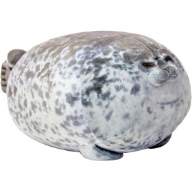 Kiuiom Linda Almohada De Felpa De Focas,Foca De Peluche De Juguete,Animal Focas Gris Toy,Chubby Seal Pillow,Peluche Cruzando