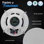 Pyle Altavoces empotrables, Pared, Techo, 6.5”, 200W, Dos vias, Tweeter de polimero, Estereo