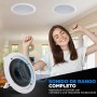 Pyle Altavoces empotrables, Pared, Techo, 6.5”, 200W, Dos vias, Tweeter de polimero, Estereo