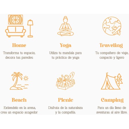 MOMOMUS Tapiz Mandala de Tela Multiusos XXL- Pareo/Esterilla/Toalla de Playa Grande Antiarena - Ideal como Manta de Pícnic para