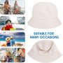 Sibba Sombrero de Cubo Plegable para Sol Verano Playa Pescador Gorra Cabeza Grande ala de Golf Accesorios Refrigeración Moda