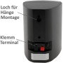 Altavoces de 2 vías negros, par, altavoces de pared para sistema estéreo HiFi de cine en casa, 40 vatios 8 ohmios