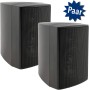 Altavoces de 2 vías negros, par, altavoces de pared para sistema estéreo HiFi de cine en casa, 40 vatios 8 ohmios