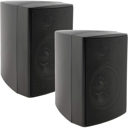 Altavoces de 2 vías negros, par, altavoces de pared para sistema estéreo HiFi de cine en casa, 40 vatios 8 ohmios