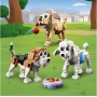 LEGO Creator 3 en 1 Perros Adorables, Figuras de Perritos de Juguete para Niños y Niñas de 7 Años o Más, Beagle, Caniche, Perro